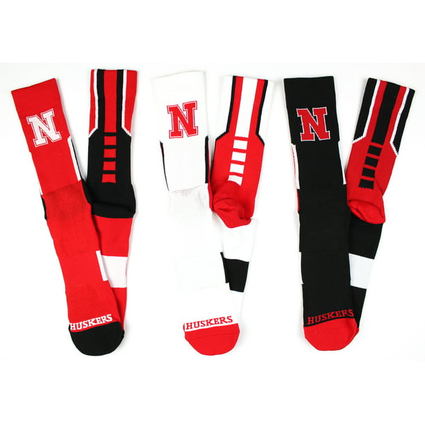 NCAA Nebraska Cornhuskers Custom Athletic Crew Socks